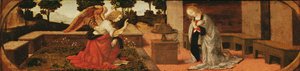 The Annunciation, predella panel from an altarpiece, 1478-85 by Lorenzo di Credi